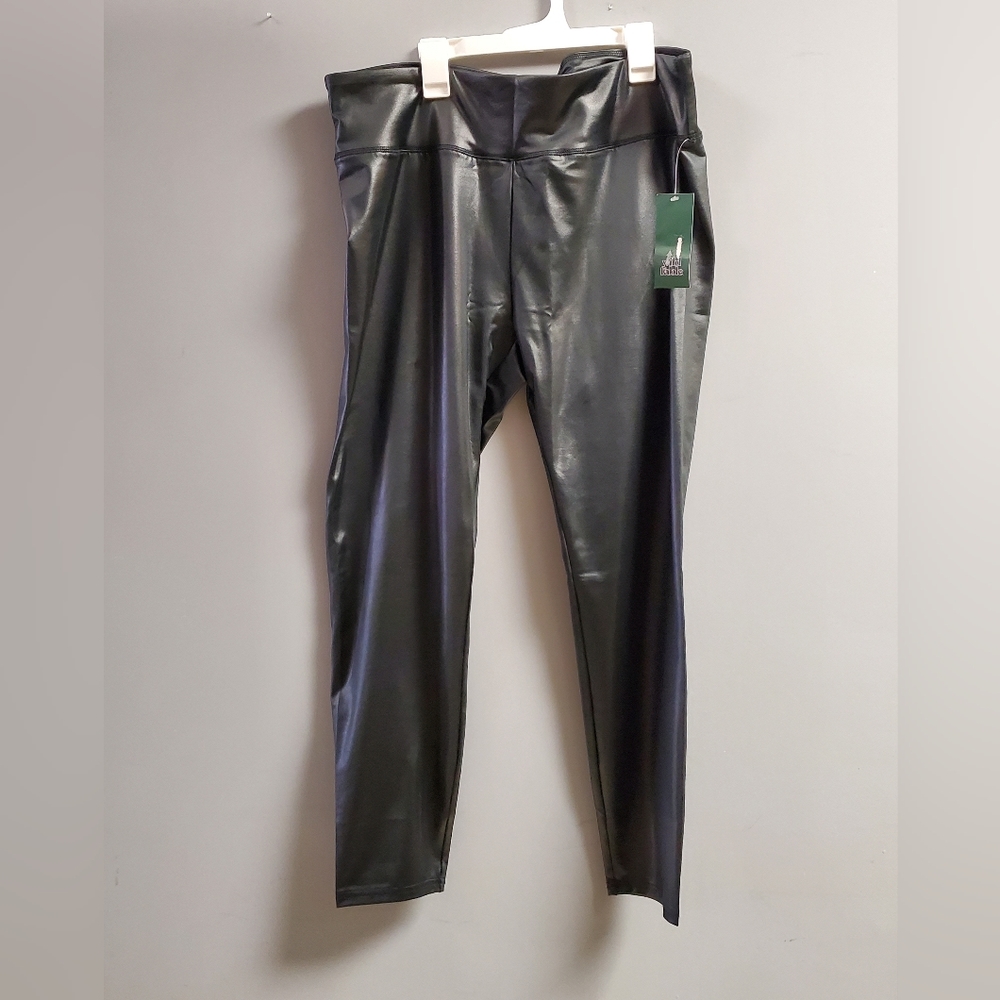 Women's Plus Size High-Waisted Liquid Leggings